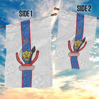 DR Congo Football Garden Flag Leopards Mix Kuba Raffia Pattern - Wonder Print Shop
