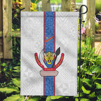 DR Congo Football Garden Flag Leopards Mix Kuba Raffia Pattern - Wonder Print Shop