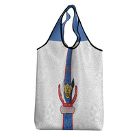 DR Congo Football Grocery Bag Leopards Mix Kuba Raffia Pattern - Wonder Print Shop