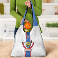 DR Congo Football Grocery Bag Leopards Mix Kuba Raffia Pattern - Wonder Print Shop