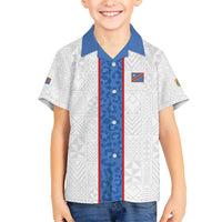 Custom DR Congo Football Hawaiian Shirt Leopards Mix Kuba Raffia Pattern - Wonder Print Shop