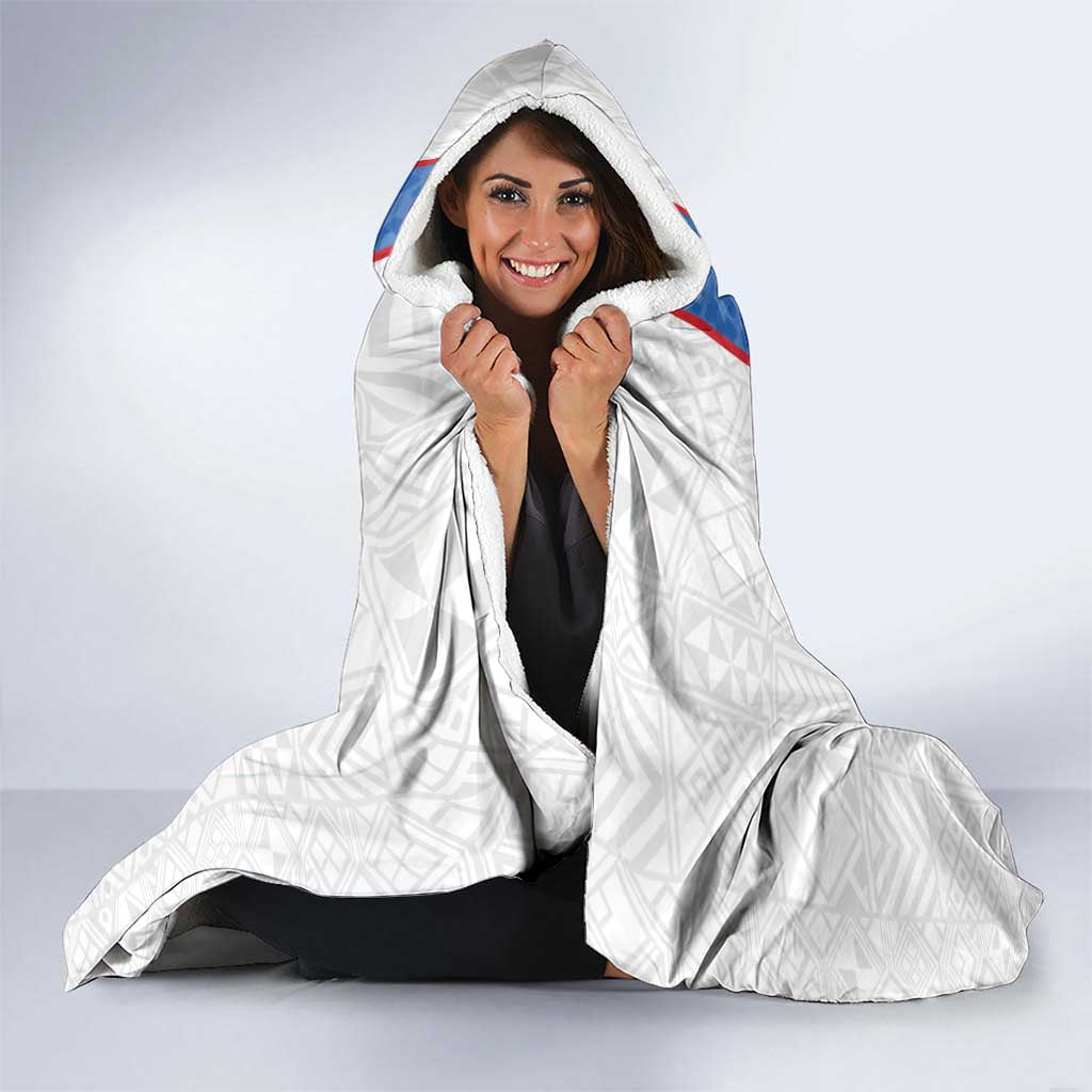 DR Congo Football Hooded Blanket Leopards Mix Kuba Raffia Pattern - Wonder Print Shop