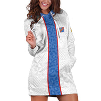 Custom DR Congo Football Hoodie Dress Leopards Mix Kuba Raffia Pattern - Wonder Print Shop