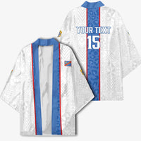 Custom DR Congo Football Kimono Leopards Mix Kuba Raffia Pattern - Wonder Print Shop