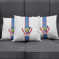 DR Congo Football Pillow Cover Leopards Mix Kuba Raffia Pattern - Wonder Print Shop