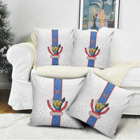 DR Congo Football Pillow Cover Leopards Mix Kuba Raffia Pattern - Wonder Print Shop