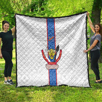 DR Congo Football Quilt Leopards Mix Kuba Raffia Pattern - Wonder Print Shop