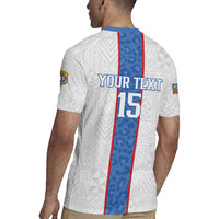 Custom DR Congo Football Rugby Jersey Leopards Mix Kuba Raffia Pattern - Wonder Print Shop