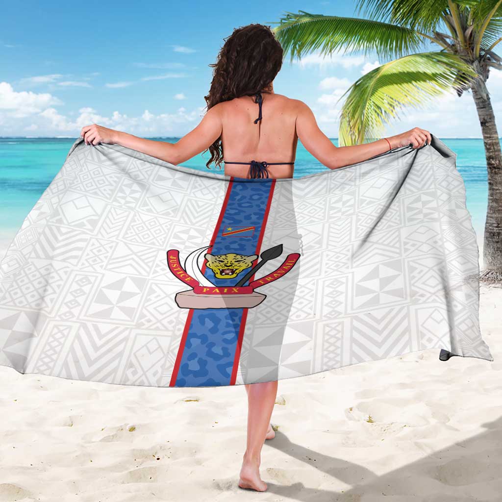 DR Congo Football Sarong Leopards Mix Kuba Raffia Pattern - Wonder Print Shop