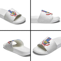 DR Congo Football Slide Sandals Leopards Mix Kuba Raffia Pattern - Wonder Print Shop