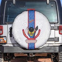 DR Congo Football Spare Tire Cover Leopards Mix Kuba Raffia Pattern - Wonder Print Shop