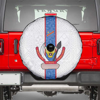 DR Congo Football Spare Tire Cover Leopards Mix Kuba Raffia Pattern - Wonder Print Shop