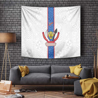 DR Congo Football Tapestry Leopards Mix Kuba Raffia Pattern - Wonder Print Shop