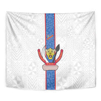 DR Congo Football Tapestry Leopards Mix Kuba Raffia Pattern - Wonder Print Shop