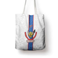 DR Congo Football Tote Bag Leopards Mix Kuba Raffia Pattern - Wonder Print Shop