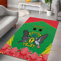 Personalised Sao Tome and Principe Area Rug Coat Of Arms With Porcelana Rose - Wonder Print Shop