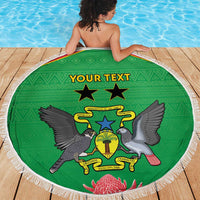 Personalised Sao Tome and Principe Beach Blanket Coat Of Arms With Porcelana Rose - Wonder Print Shop