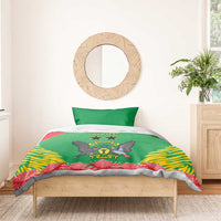 Personalised Sao Tome and Principe Bedding Set Coat Of Arms With Porcelana Rose - Wonder Print Shop