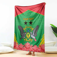 Personalised Sao Tome and Principe Blanket Coat Of Arms With Porcelana Rose