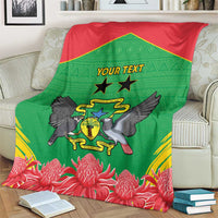 Personalised Sao Tome and Principe Blanket Coat Of Arms With Porcelana Rose
