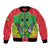Personalised Sao Tome and Principe Bomber Jacket Coat Of Arms With Porcelana Rose - Wonder Print Shop