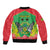 Personalised Sao Tome and Principe Bomber Jacket Coat Of Arms With Porcelana Rose - Wonder Print Shop