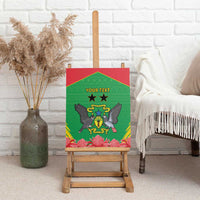 Personalised Sao Tome and Principe Canvas Wall Art Coat Of Arms With Porcelana Rose - Wonder Print Shop