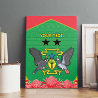 Personalised Sao Tome and Principe Canvas Wall Art Coat Of Arms With Porcelana Rose - Wonder Print Shop