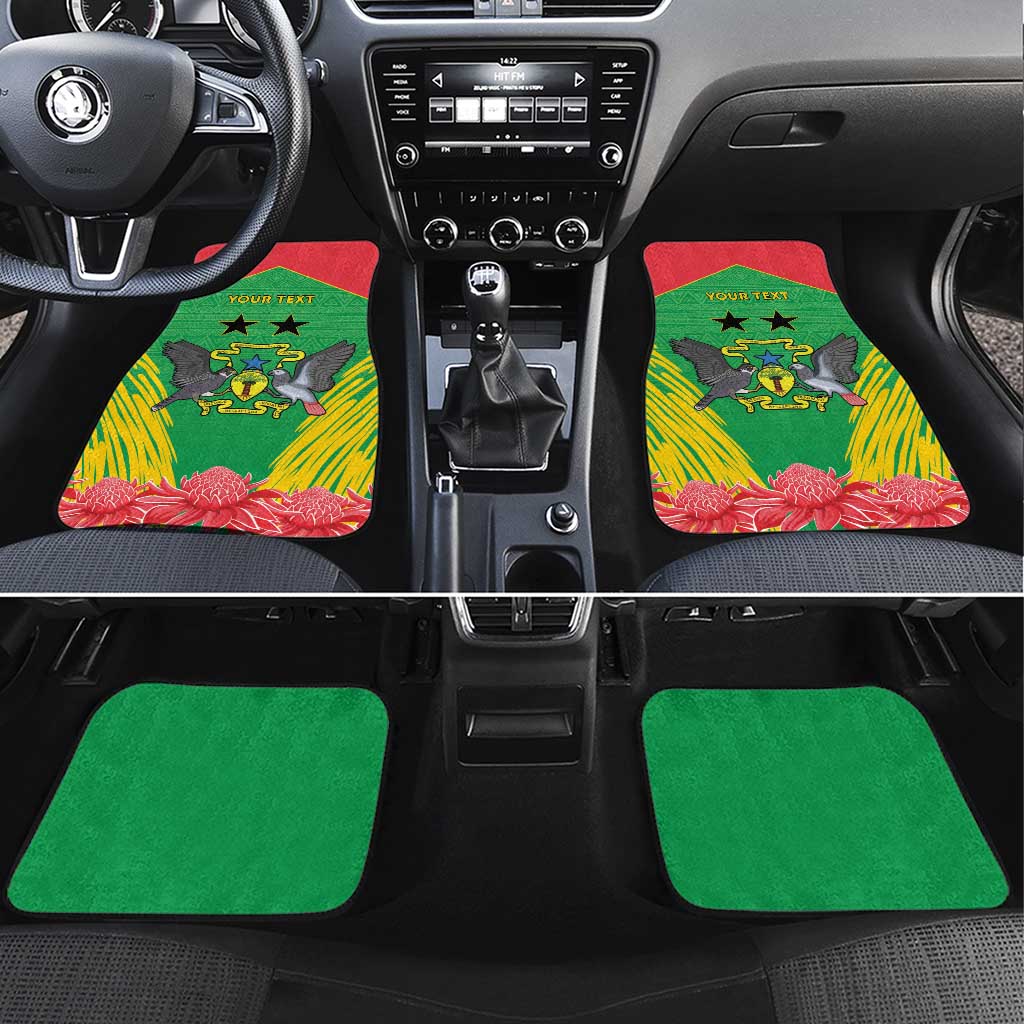 Personalised Sao Tome and Principe Car Mats Coat Of Arms With Porcelana Rose - Wonder Print Shop