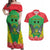 Personalised Sao Tome and Principe Couples Matching Off Shoulder Maxi Dress and Hawaiian Shirt Coat Of Arms With Porcelana Rose