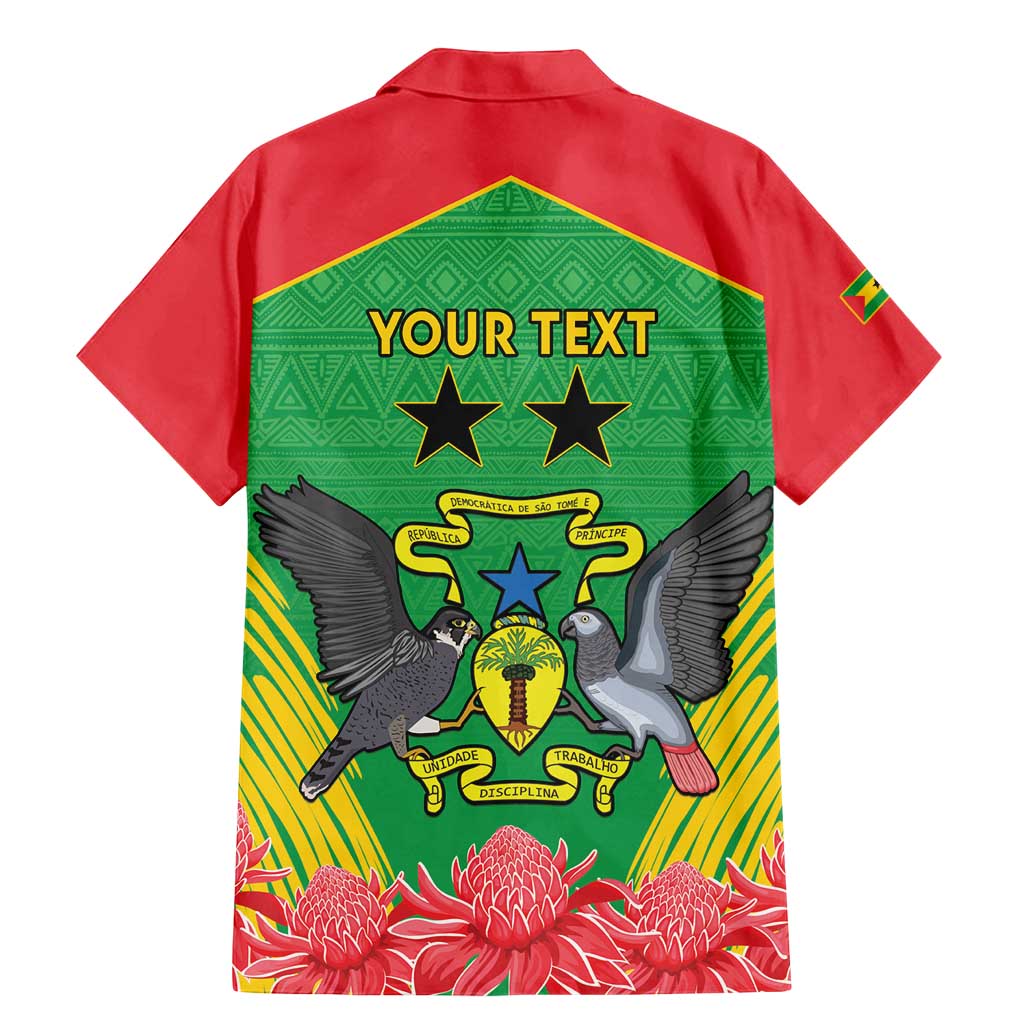 Personalised Sao Tome and Principe Family Matching Mermaid Dress and Hawaiian Shirt Coat Of Arms With Porcelana Rose - Wonder Print Shop