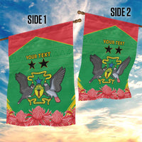 Personalised Sao Tome and Principe Garden Flag Coat Of Arms With Porcelana Rose - Wonder Print Shop