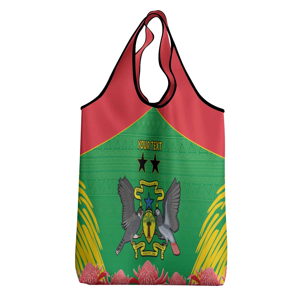 Personalised Sao Tome and Principe Grocery Bag Coat Of Arms With Porcelana Rose