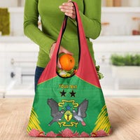 Personalised Sao Tome and Principe Grocery Bag Coat Of Arms With Porcelana Rose