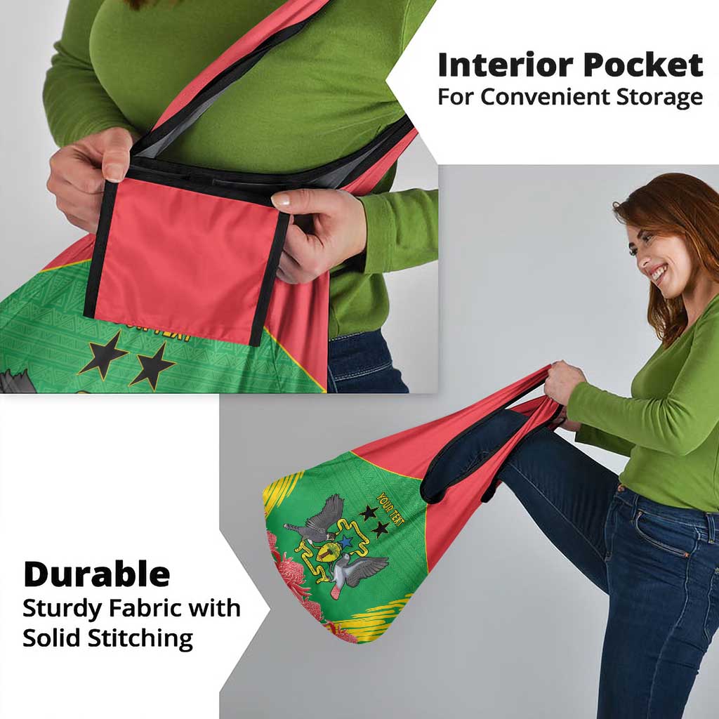 Personalised Sao Tome and Principe Grocery Bag Coat Of Arms With Porcelana Rose