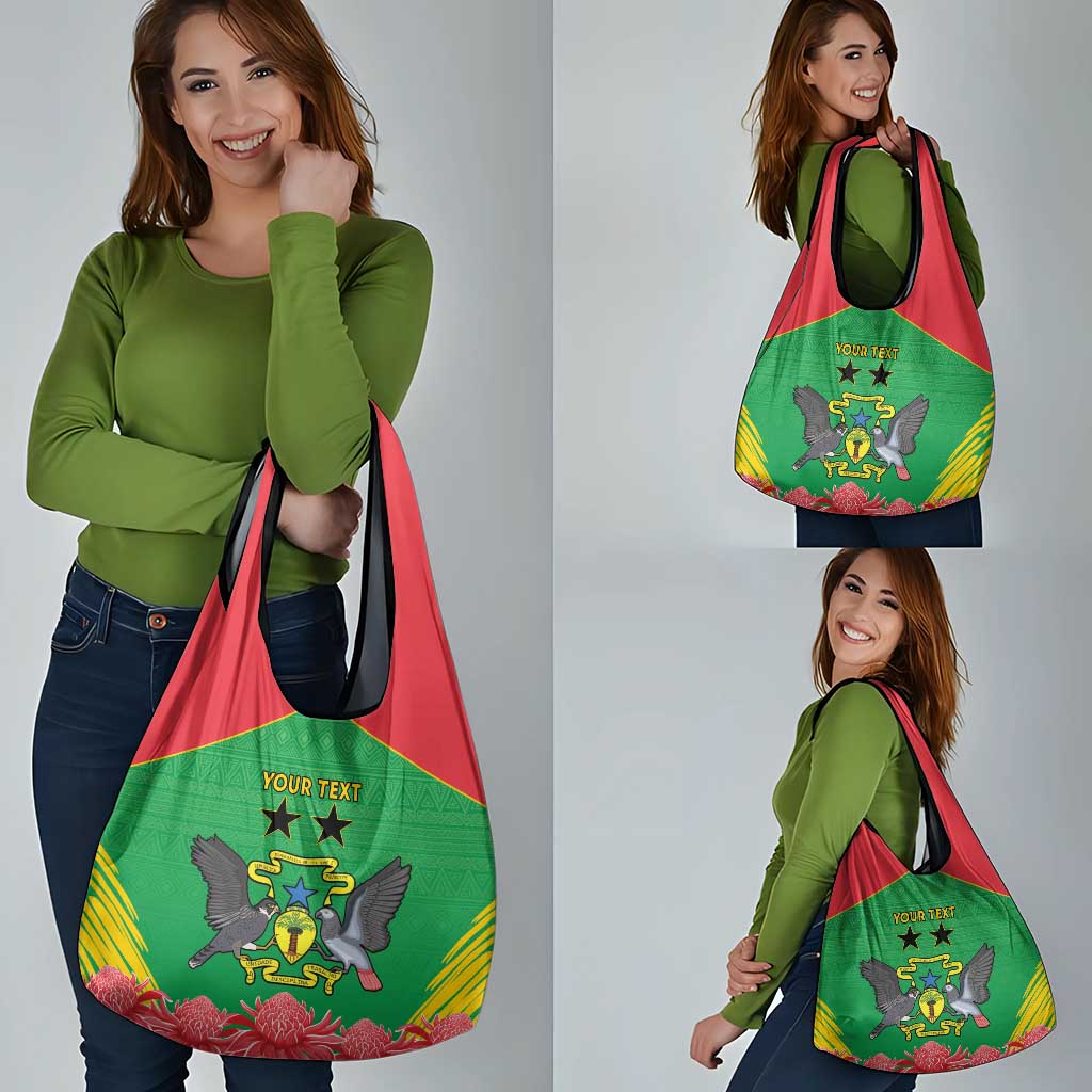 Personalised Sao Tome and Principe Grocery Bag Coat Of Arms With Porcelana Rose