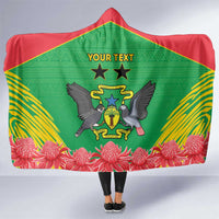Personalised Sao Tome and Principe Hooded Blanket Coat Of Arms With Porcelana Rose - Wonder Print Shop