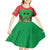 Personalised Sao Tome and Principe Kid Short Sleeve Dress Coat Of Arms With Porcelana Rose - Wonder Print Shop