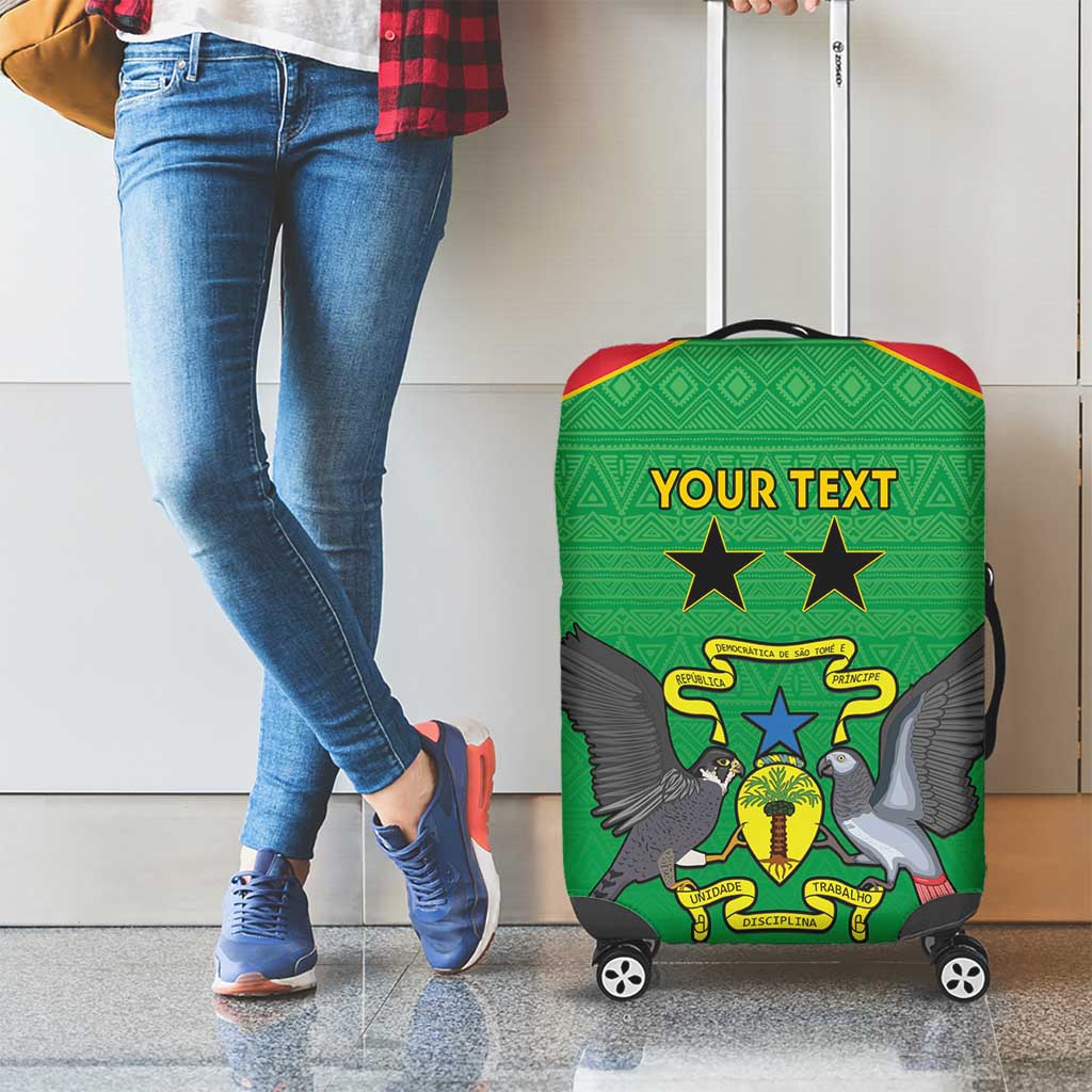Personalised Sao Tome and Principe Luggage Cover Coat Of Arms With Porcelana Rose - Wonder Print Shop