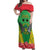 Personalised Sao Tome and Principe Off Shoulder Maxi Dress Coat Of Arms With Porcelana Rose - Wonder Print Shop