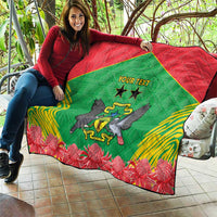 Personalised Sao Tome and Principe Quilt Coat Of Arms With Porcelana Rose - Wonder Print Shop