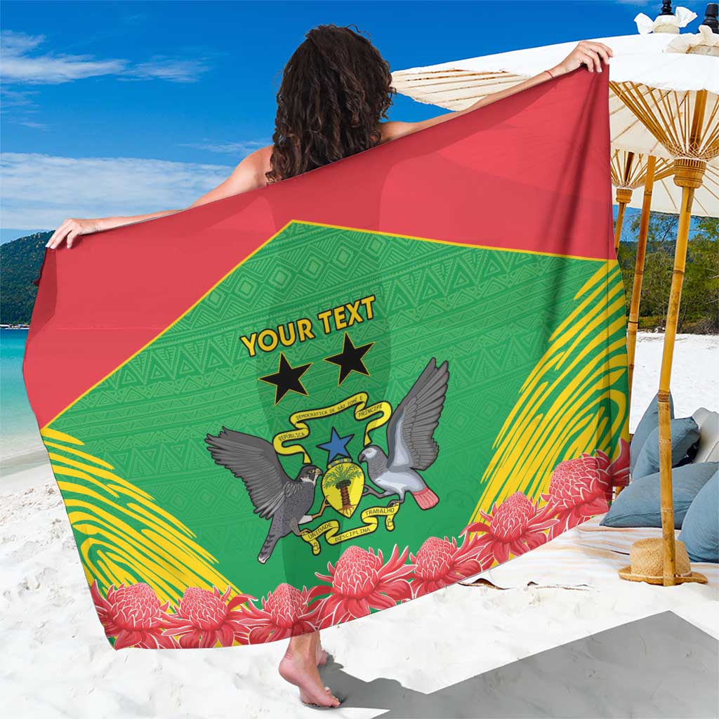 Personalised Sao Tome and Principe Sarong Coat Of Arms With Porcelana Rose - Wonder Print Shop