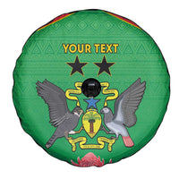 Personalised Sao Tome and Principe Spare Tire Cover Coat Of Arms With Porcelana Rose - Wonder Print Shop