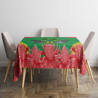 Personalised Sao Tome and Principe Tablecloth Coat Of Arms With Porcelana Rose - Wonder Print Shop