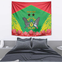 Personalised Sao Tome and Principe Tapestry Coat Of Arms With Porcelana Rose - Wonder Print Shop