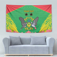 Personalised Sao Tome and Principe Tapestry Coat Of Arms With Porcelana Rose - Wonder Print Shop
