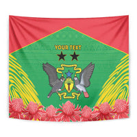 Personalised Sao Tome and Principe Tapestry Coat Of Arms With Porcelana Rose - Wonder Print Shop