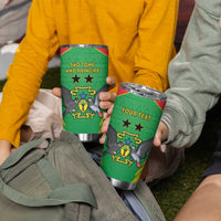 Personalised Sao Tome and Principe Tumbler Cup Coat Of Arms With Porcelana Rose - Wonder Print Shop