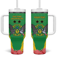 Personalised Sao Tome and Principe Tumbler With Handle Coat Of Arms With Porcelana Rose - Wonder Print Shop