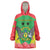 Personalised Sao Tome and Principe Wearable Blanket Hoodie Coat Of Arms With Porcelana Rose - Wonder Print Shop